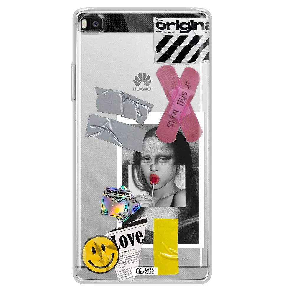 Mona Lisa Street Style Huawei P8 Clear TPU Case