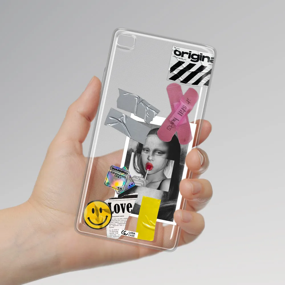 Mona Lisa Street Style Huawei P8 Clear TPU Case