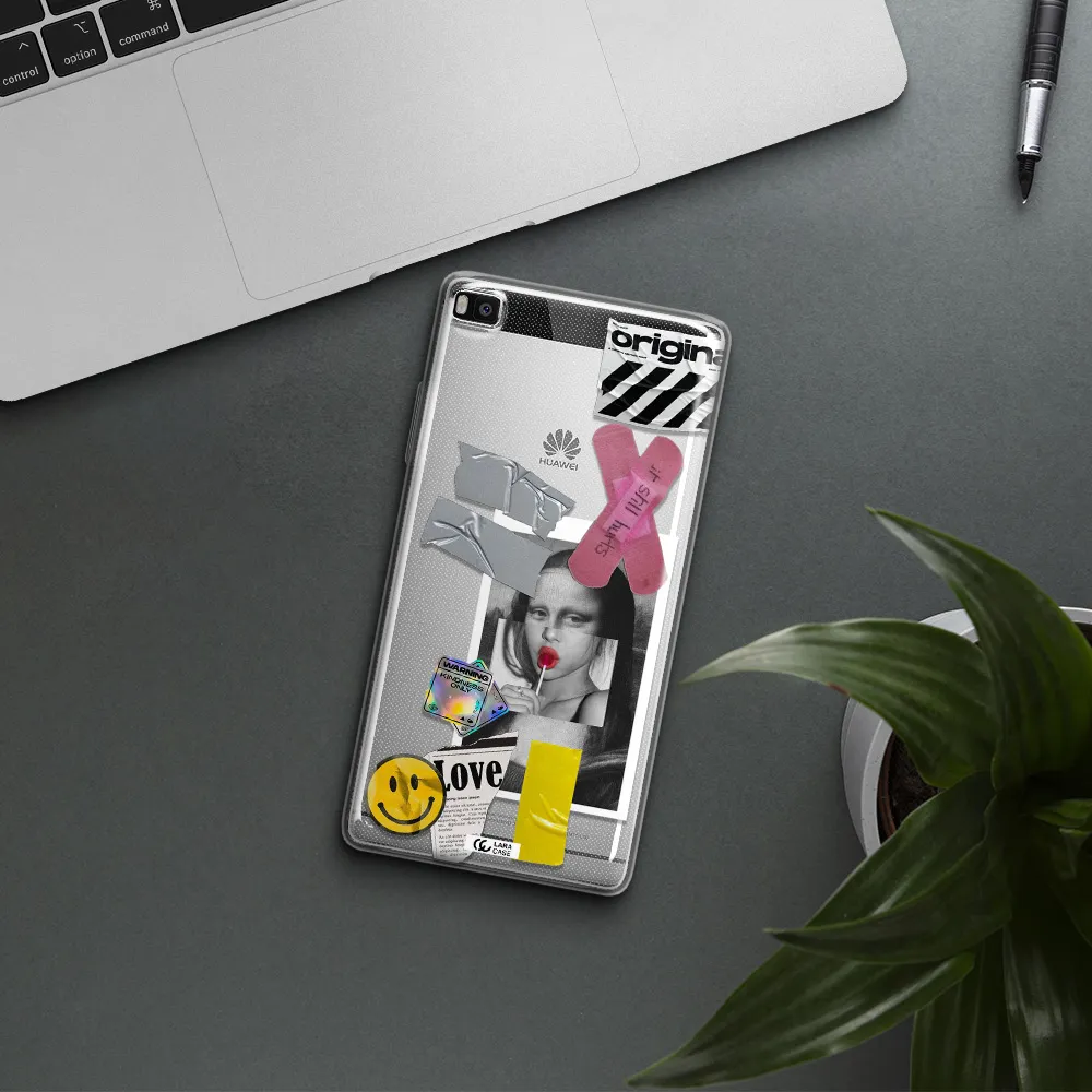 Mona Lisa Street Style Huawei P8 Clear TPU Case