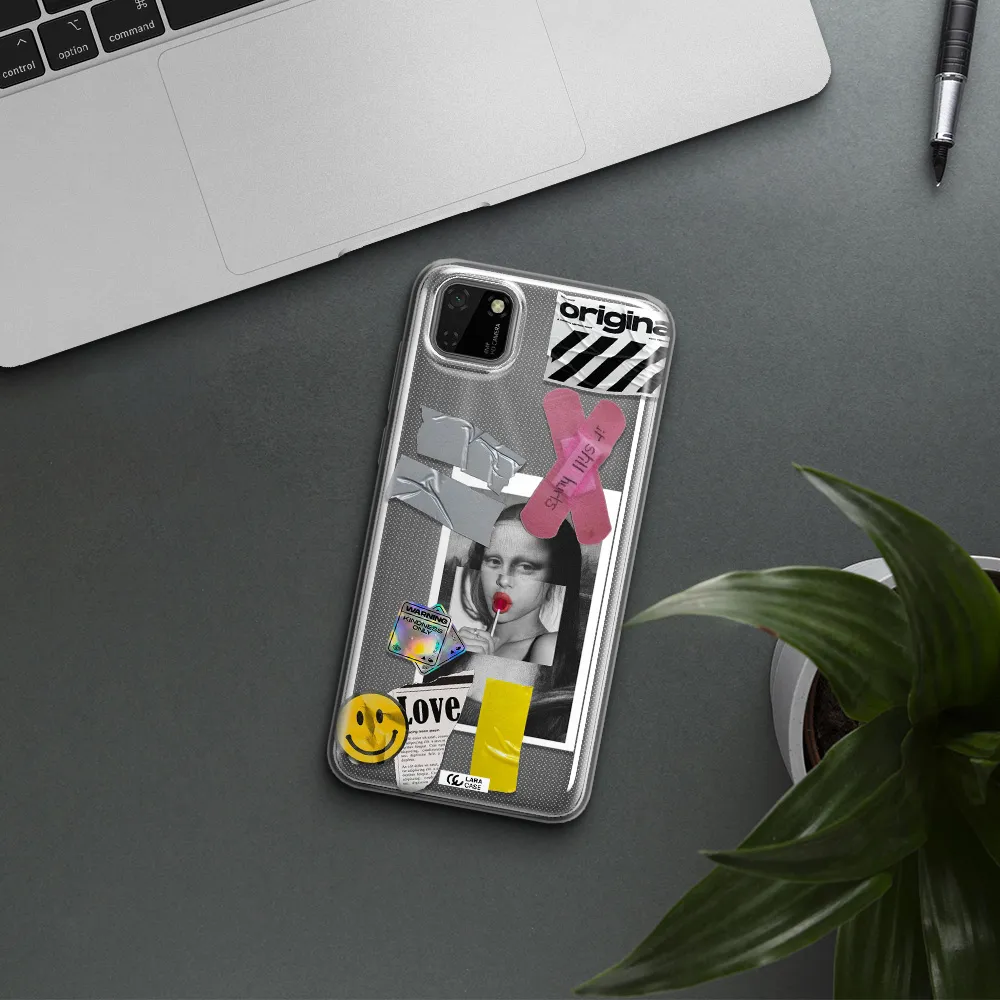 Mona Lisa Street Style Huawei Y5P Clear TPU Case
