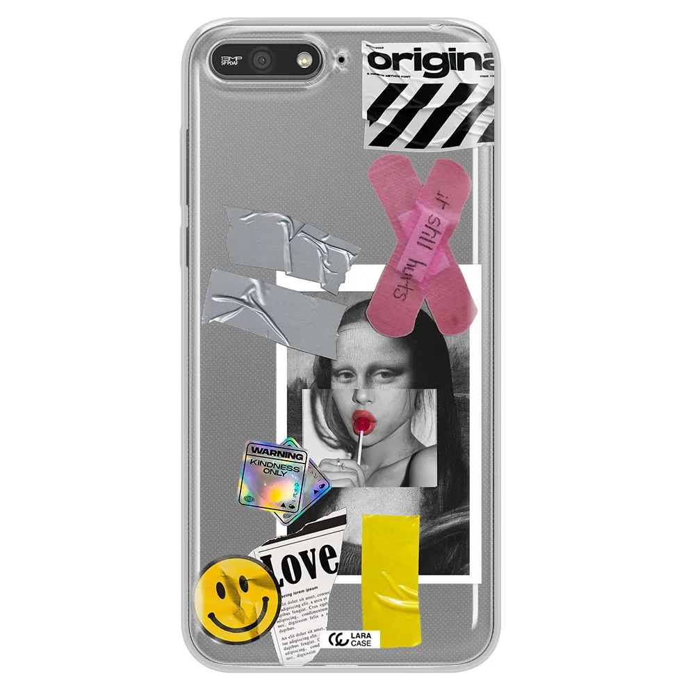 Mona Lisa Street Style Huawei Y6 2018 Clear TPU Case