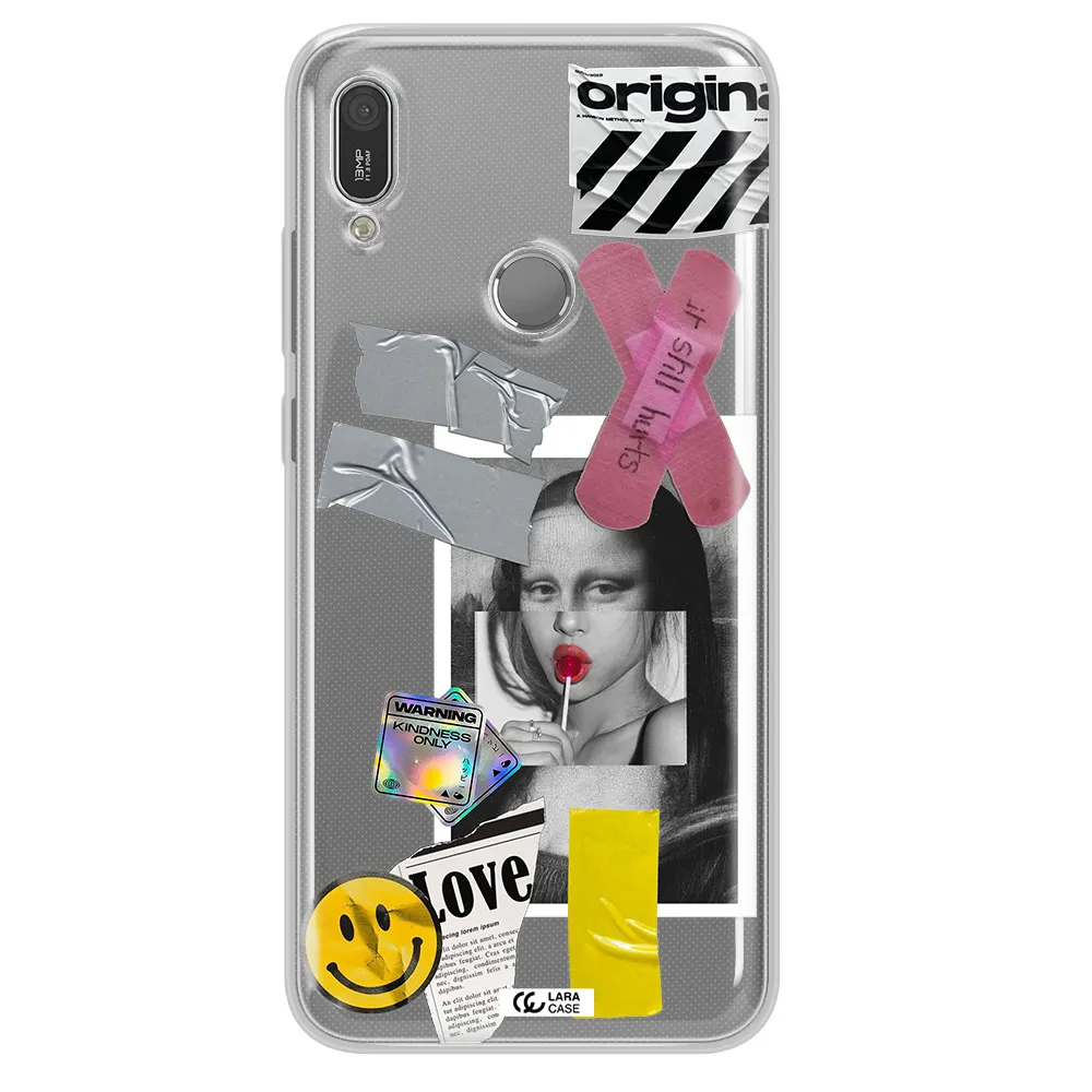 Mona Lisa Street Style Huawei Y6 2019 Clear TPU Case