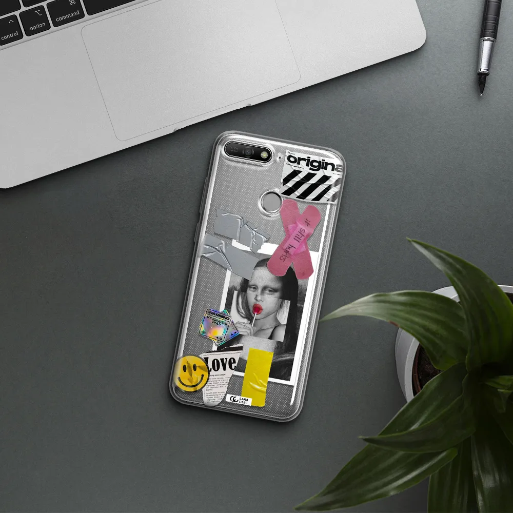 Mona Lisa Street Style Huawei Y6 Prime 2018 Clear TPU Case