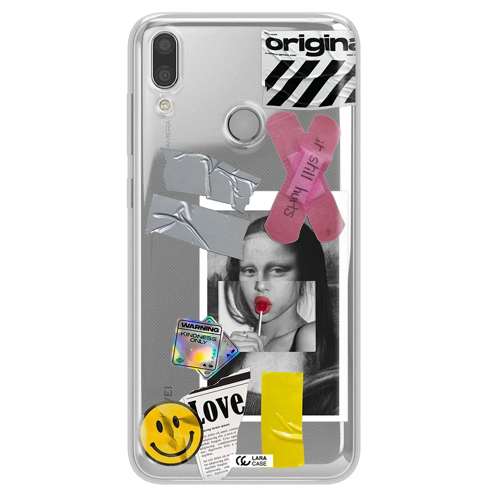 Mona Lisa Street Style Huawei Y7 2019 Clear TPU Case