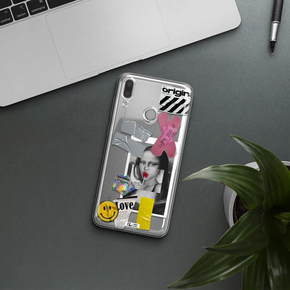 Mona Lisa Street Style Huawei Y7 2019 Clear TPU Case