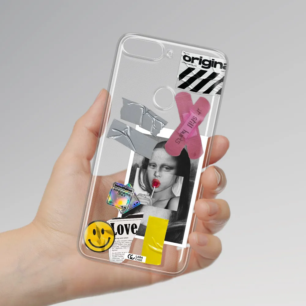 Mona Lisa Street Style Huawei Y7 Prime 2018 Clear TPU Case