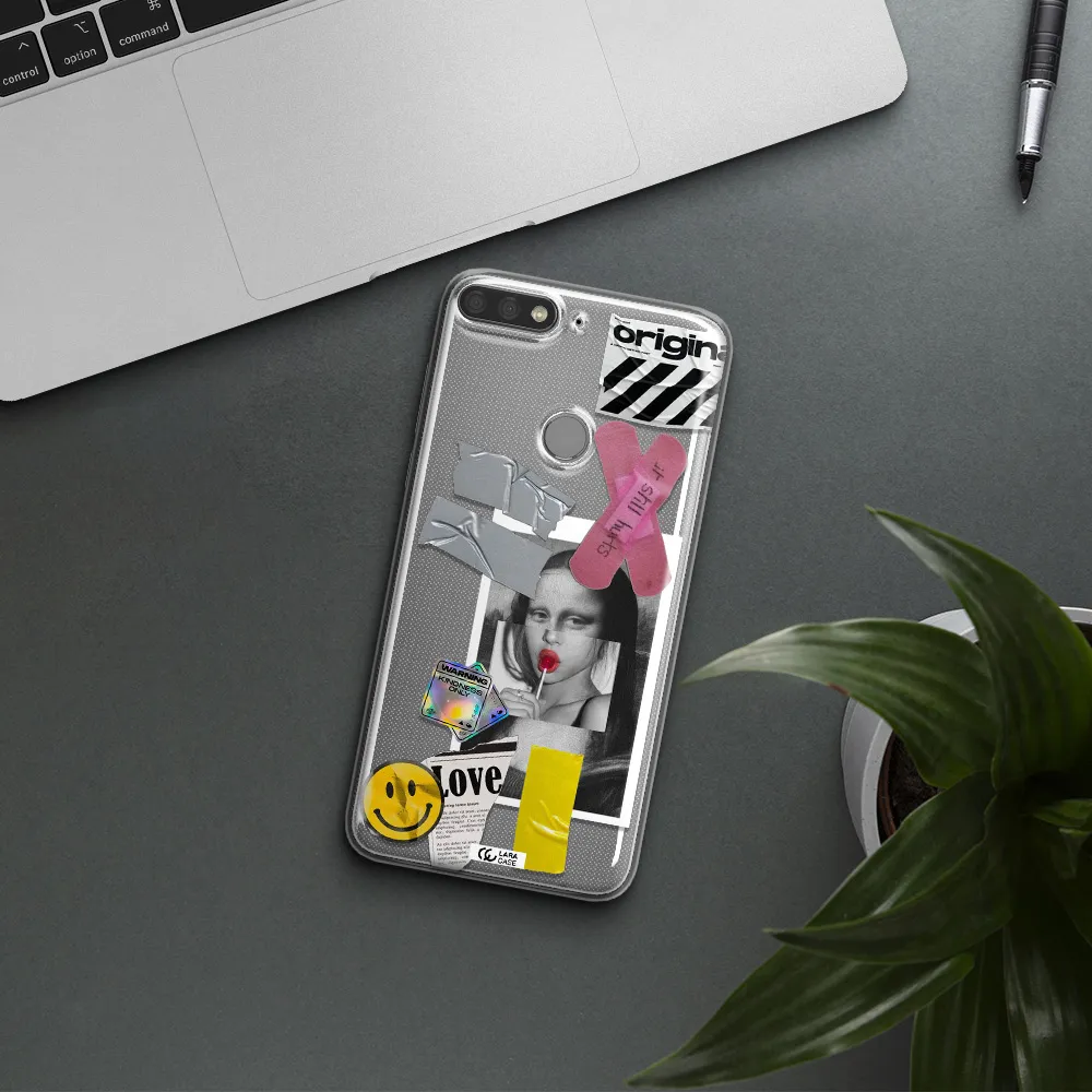 Mona Lisa Street Style Huawei Y7 Prime 2018 Clear TPU Case