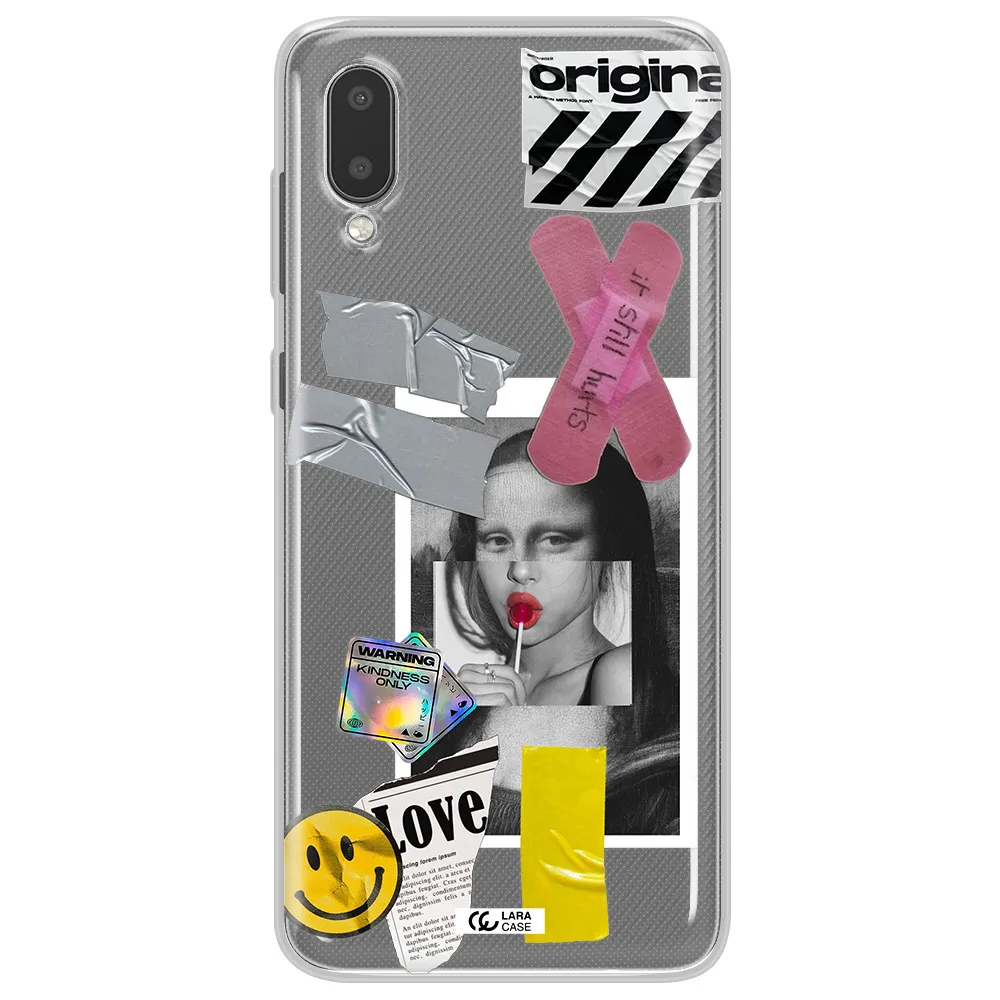 Mona Lisa Street Style Samsung A02 Clear TPU Case