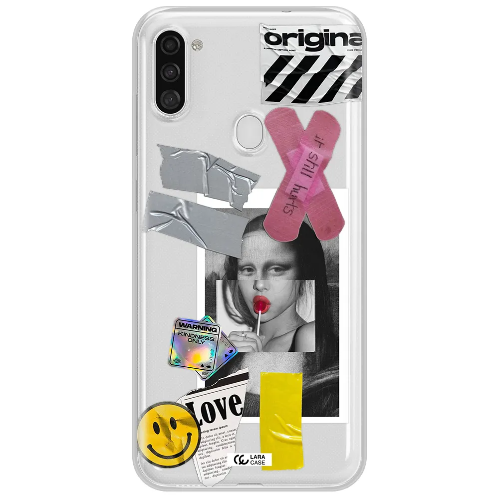 Mona Lisa Street Style Samsung A11 Clear TPU Case