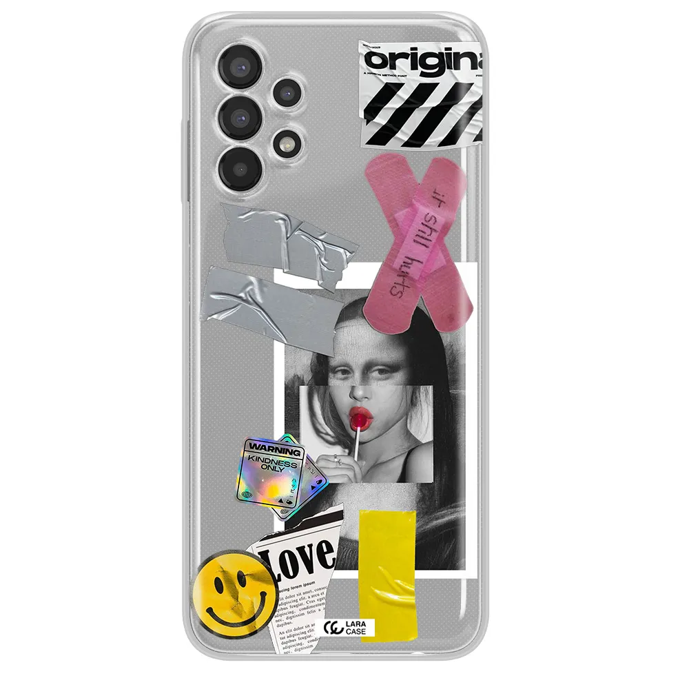 Mona Lisa Street Style Samsung A13 Clear TPU Case