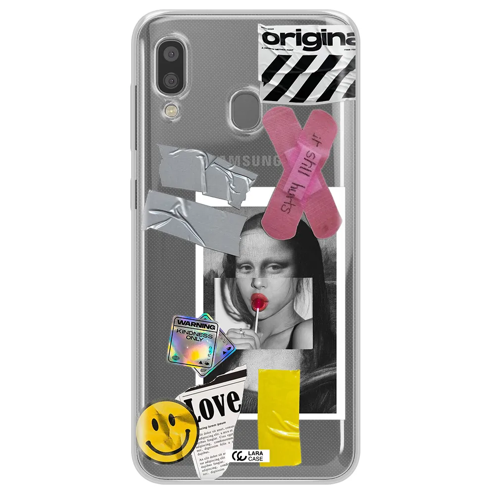 Mona Lisa Street Style Samsung A20 Clear TPU Case