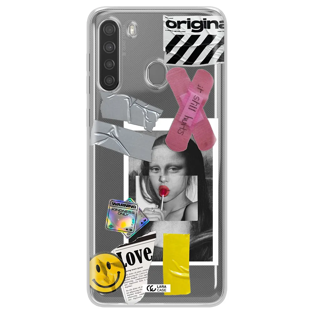 Mona Lisa Street Style Samsung A21 Clear TPU Case