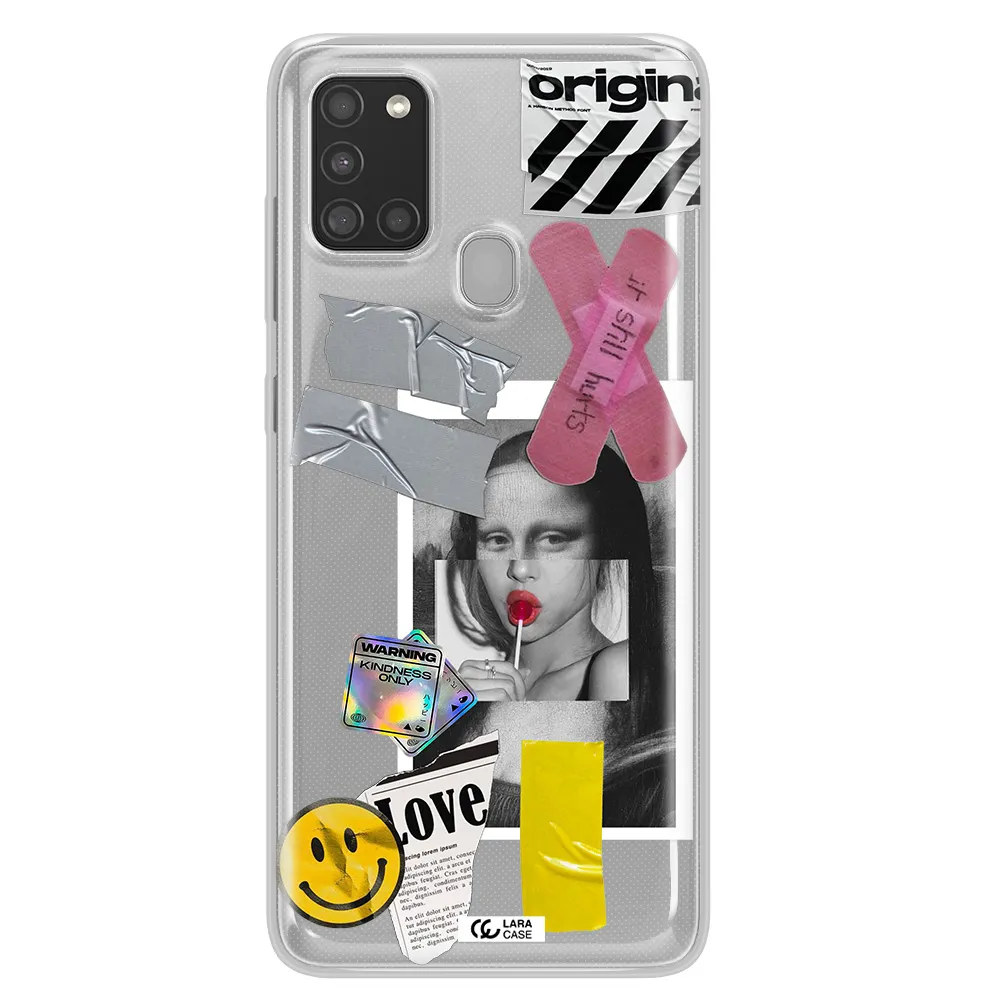 Mona Lisa Street Style Samsung A21S Clear TPU Case
