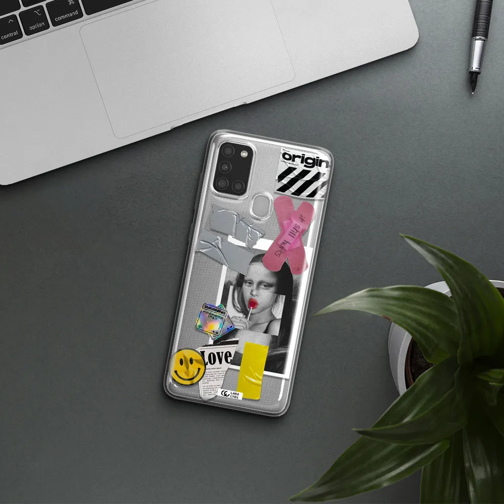 Mona Lisa Street Style Samsung A21S Clear TPU Case