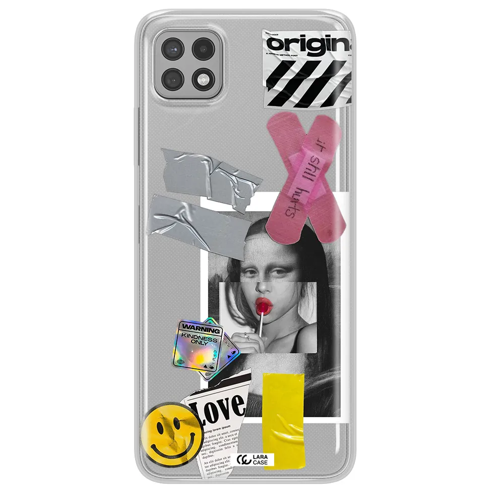 Mona Lisa Street Style Samsung A22 5g Clear TPU Case