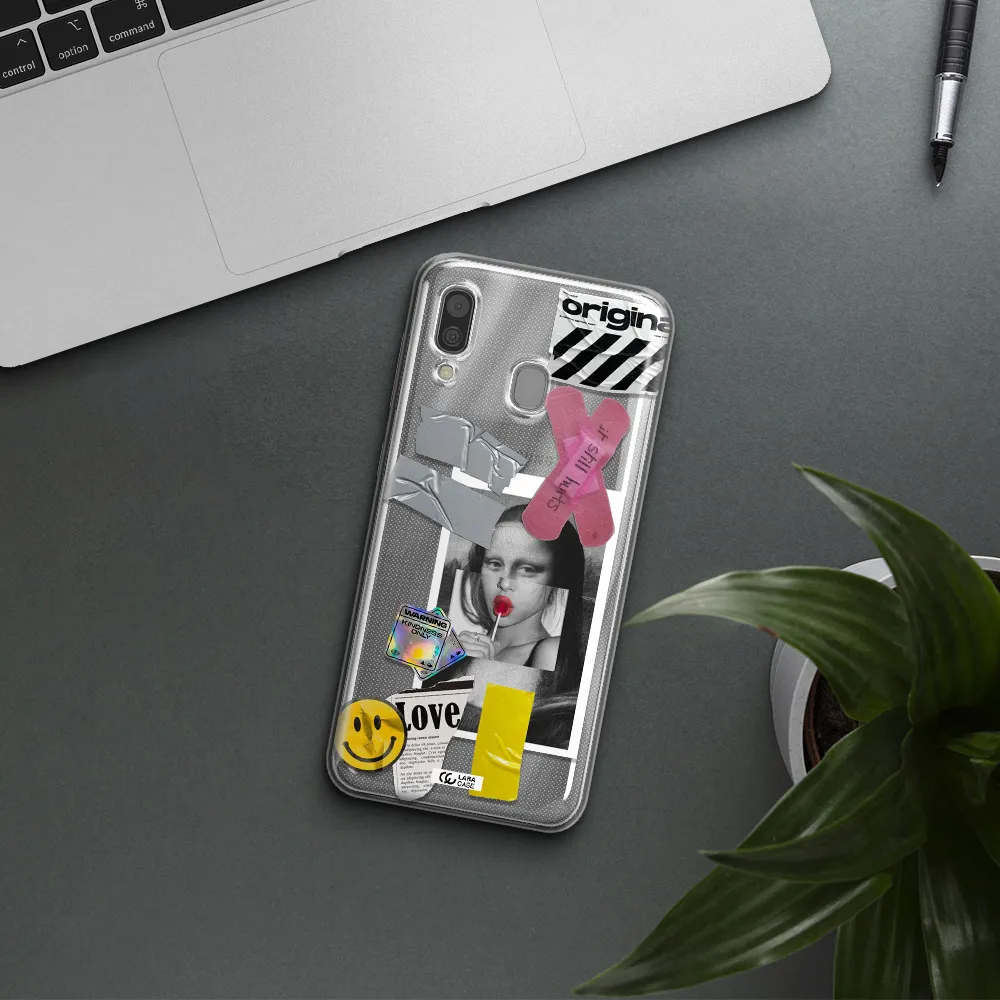 Mona Lisa Street Style Samsung A30 Clear TPU Case