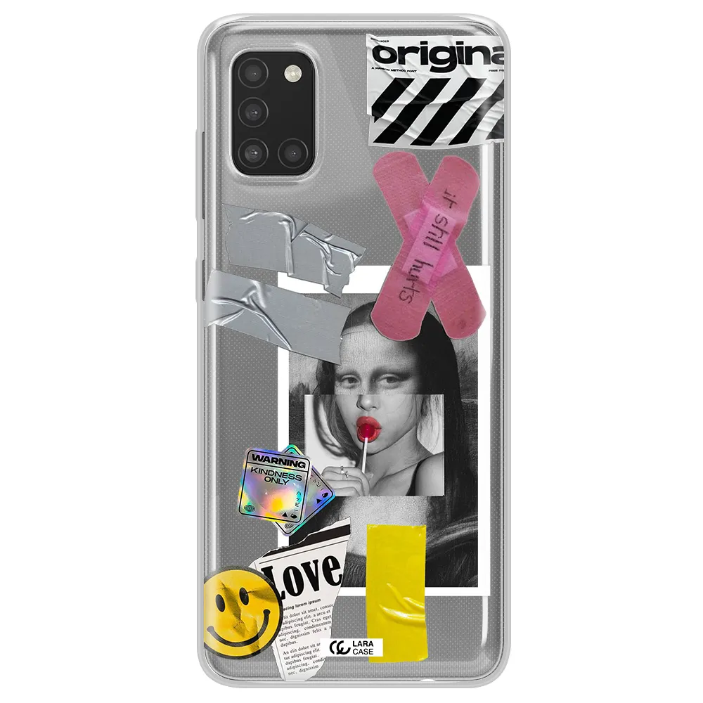 Mona Lisa Street Style Samsung A31 Clear TPU Case