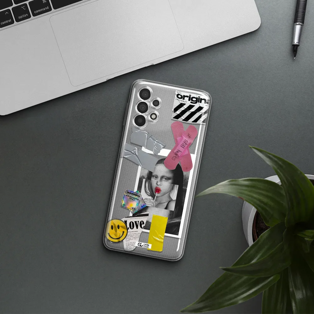Mona Lisa Street Style Samsung A32 Clear TPU Case