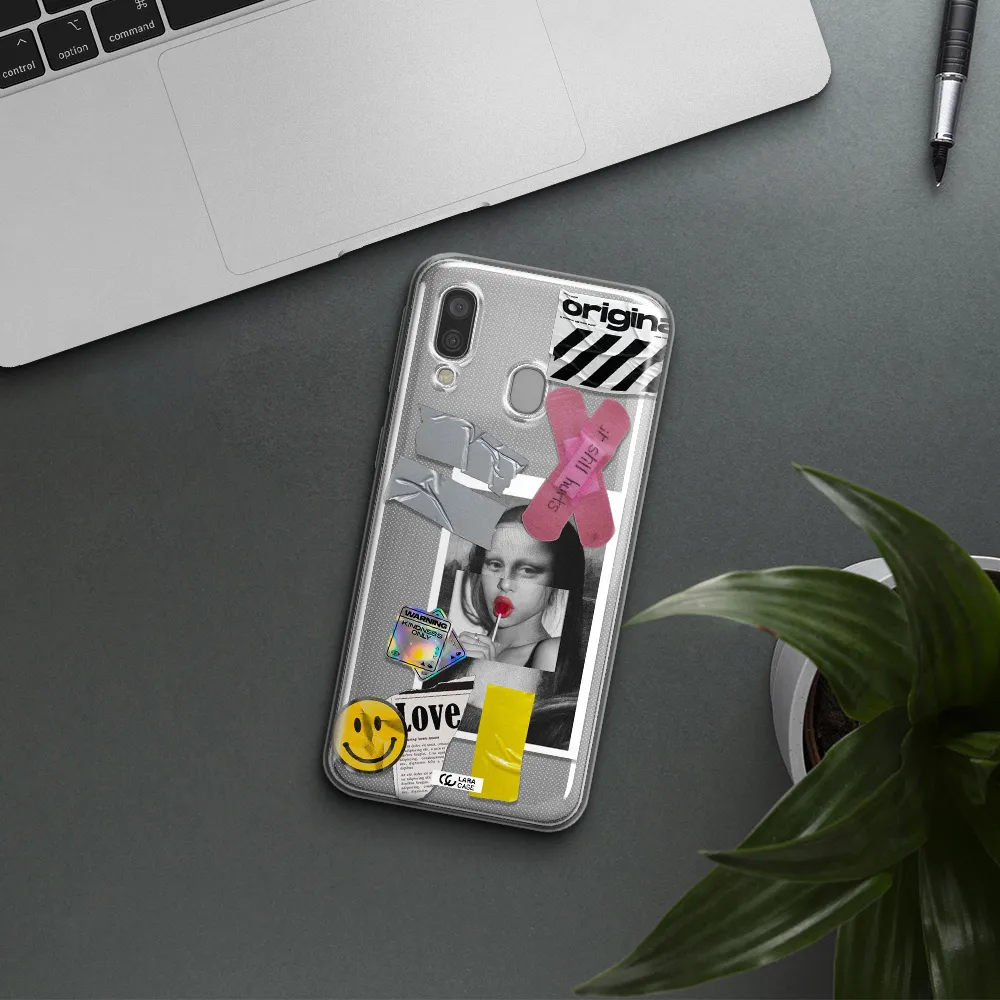 Mona Lisa Street Style Samsung A40 Clear TPU Case