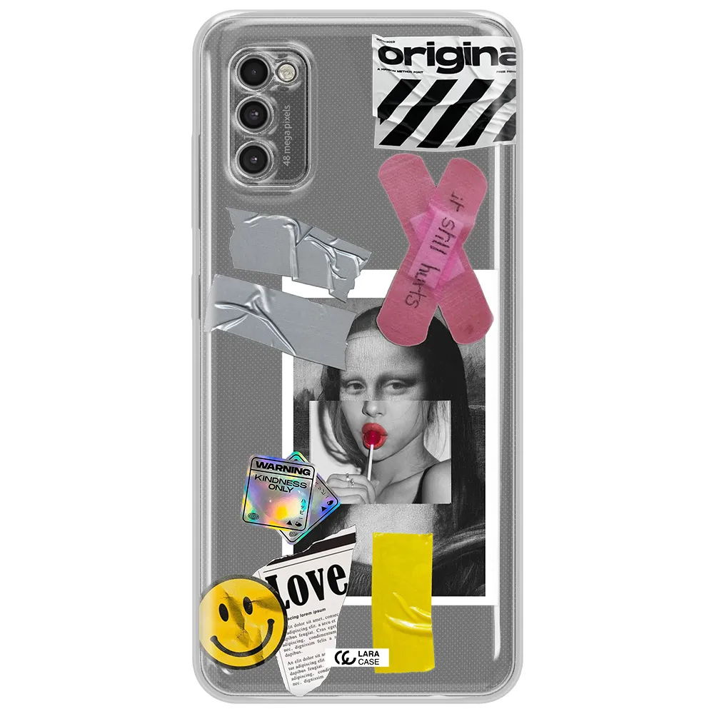 Mona Lisa Street Style Samsung A41 Clear Tpu Case