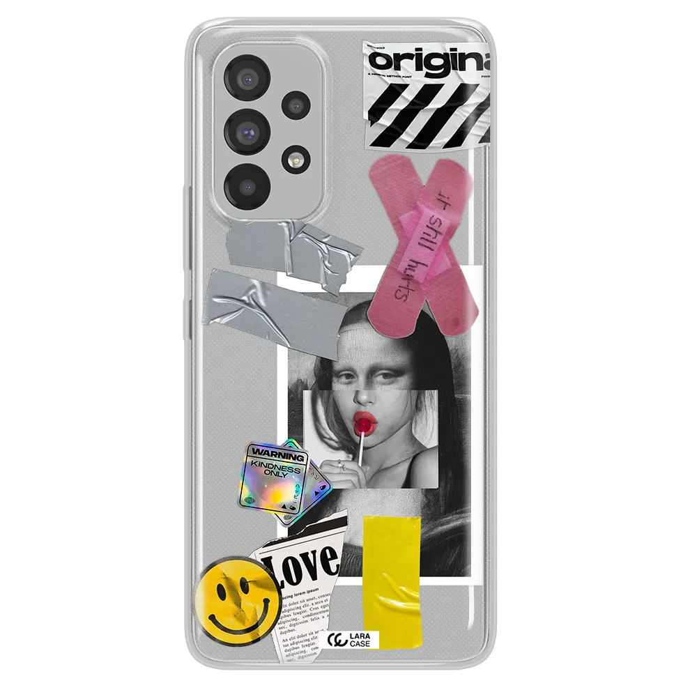 Mona Lisa Street Style Samsung A53 Clear TPU Case