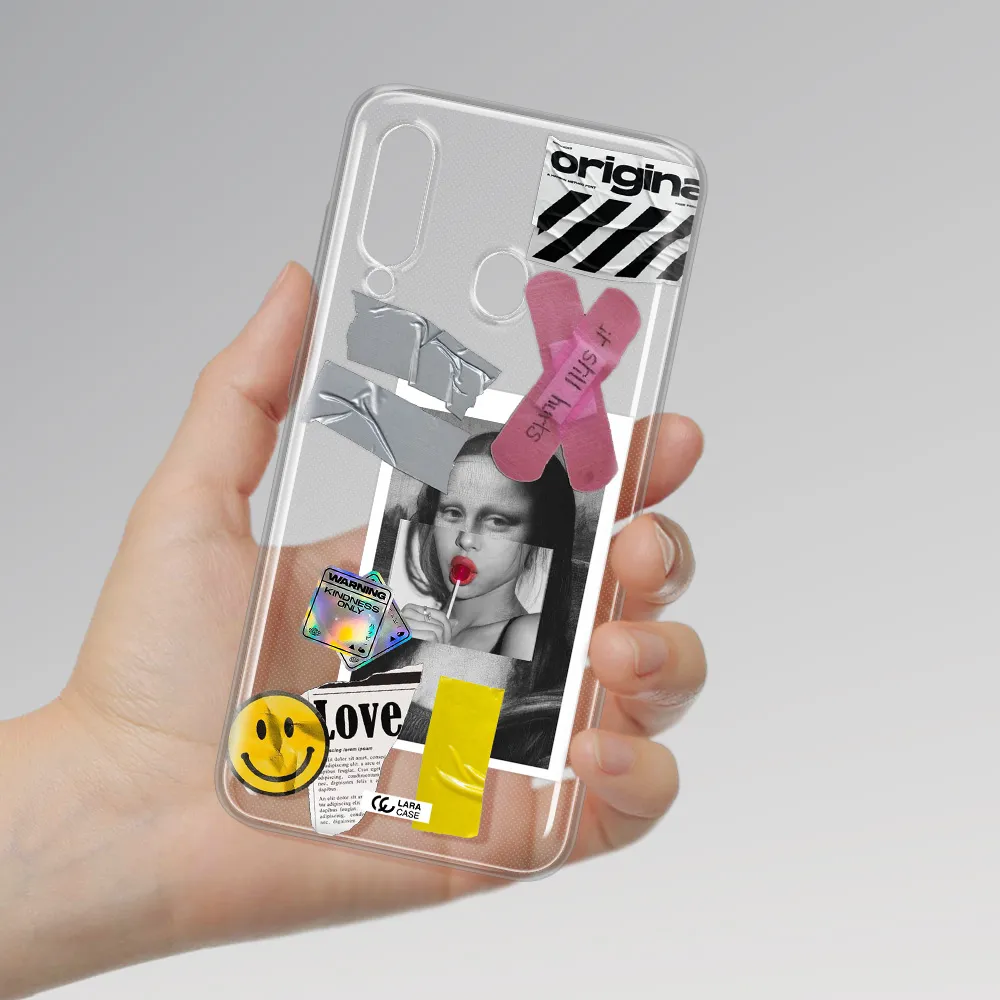 Mona Lisa Street Style Samsung A60 Clear TPU Case