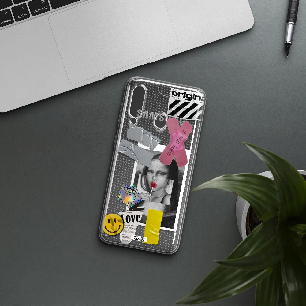 Mona Lisa Street Style Samsung A60 Clear TPU Case
