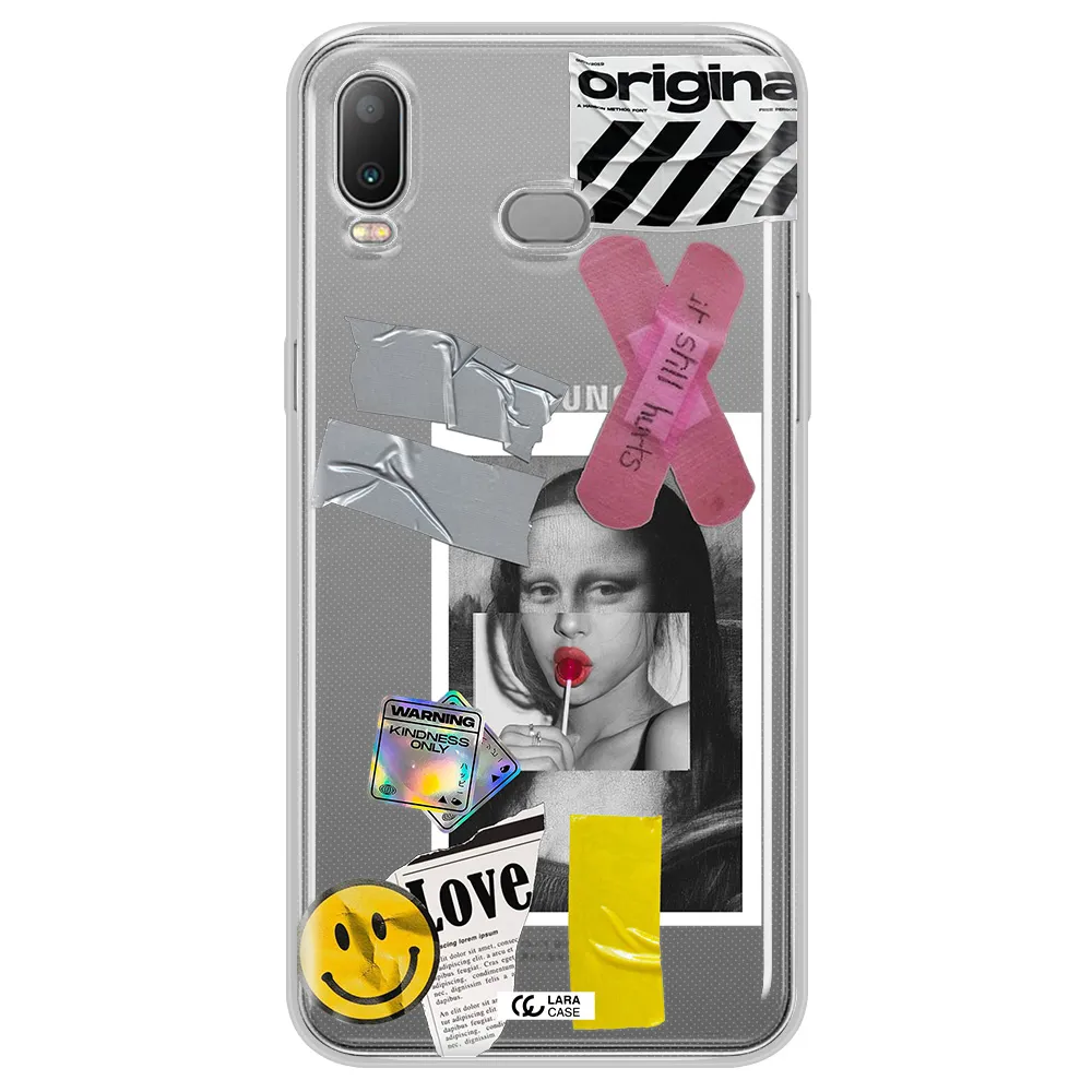 Mona Lisa Street Style Samsung A6S Clear TPU Case