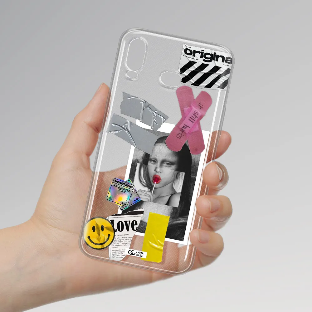 Mona Lisa Street Style Samsung A6S Clear TPU Case