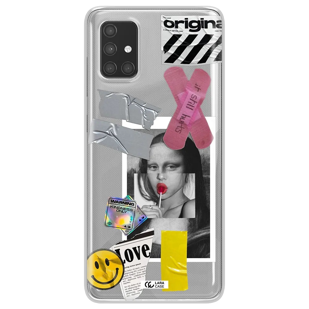 Mona Lisa Street Style Samsung A71 Clear TPU Case