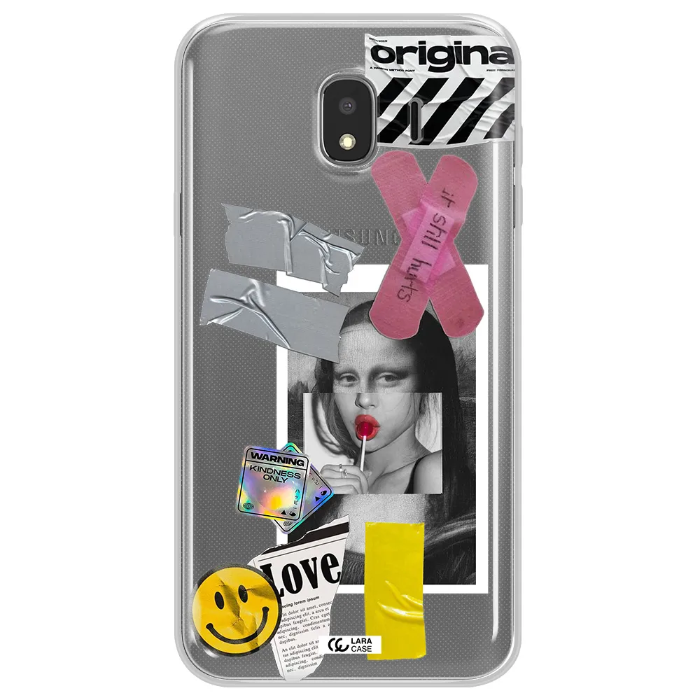 Mona Lisa Street Style Samsung J4 Clear TPU Case