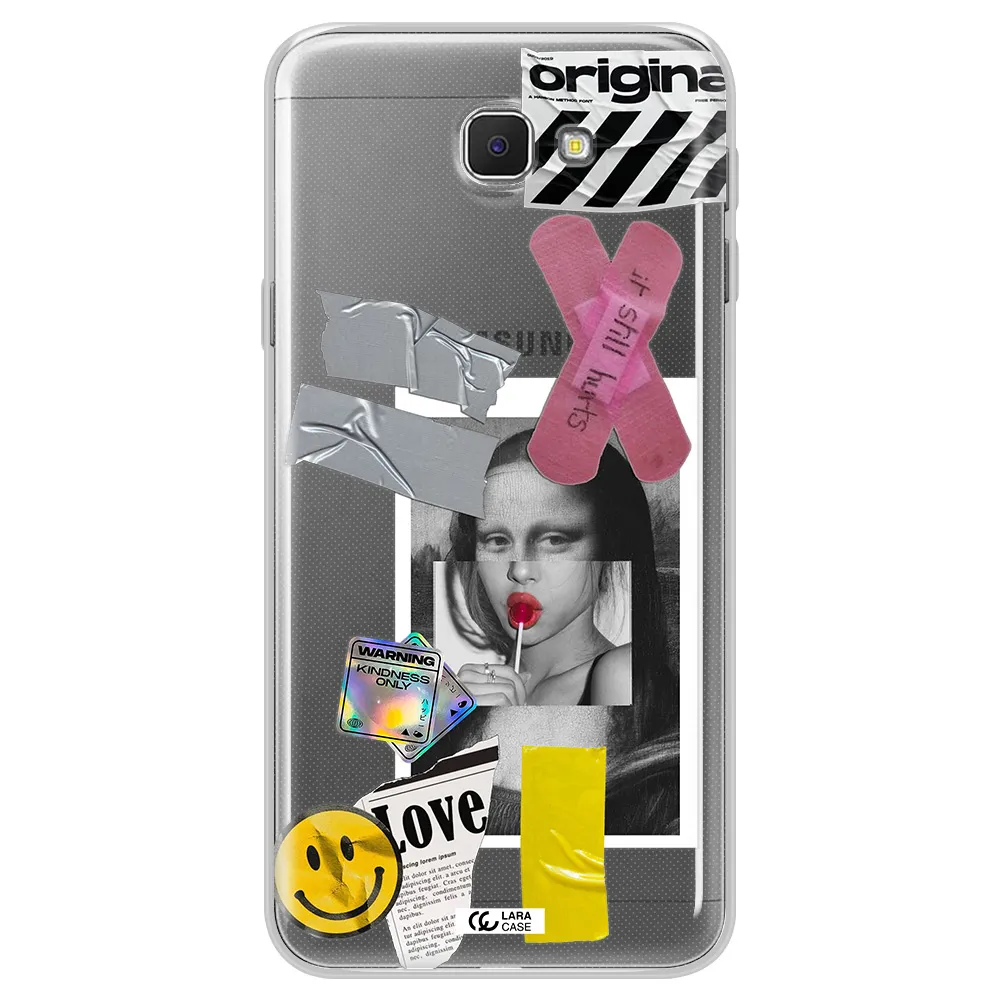 Mona Lisa Street Style Samsung J5 Prime Clear TPU Case