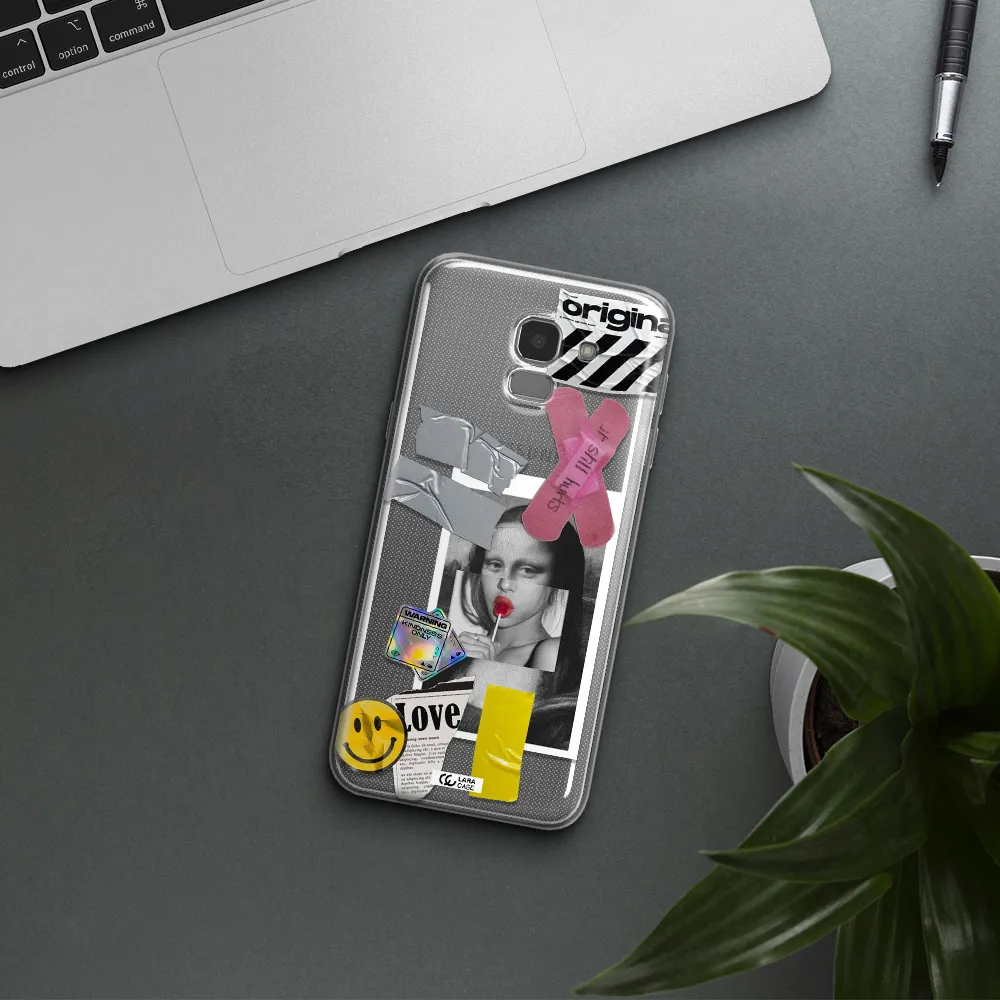 Mona Lisa Street Style Samsung J6 Clear TPU Case