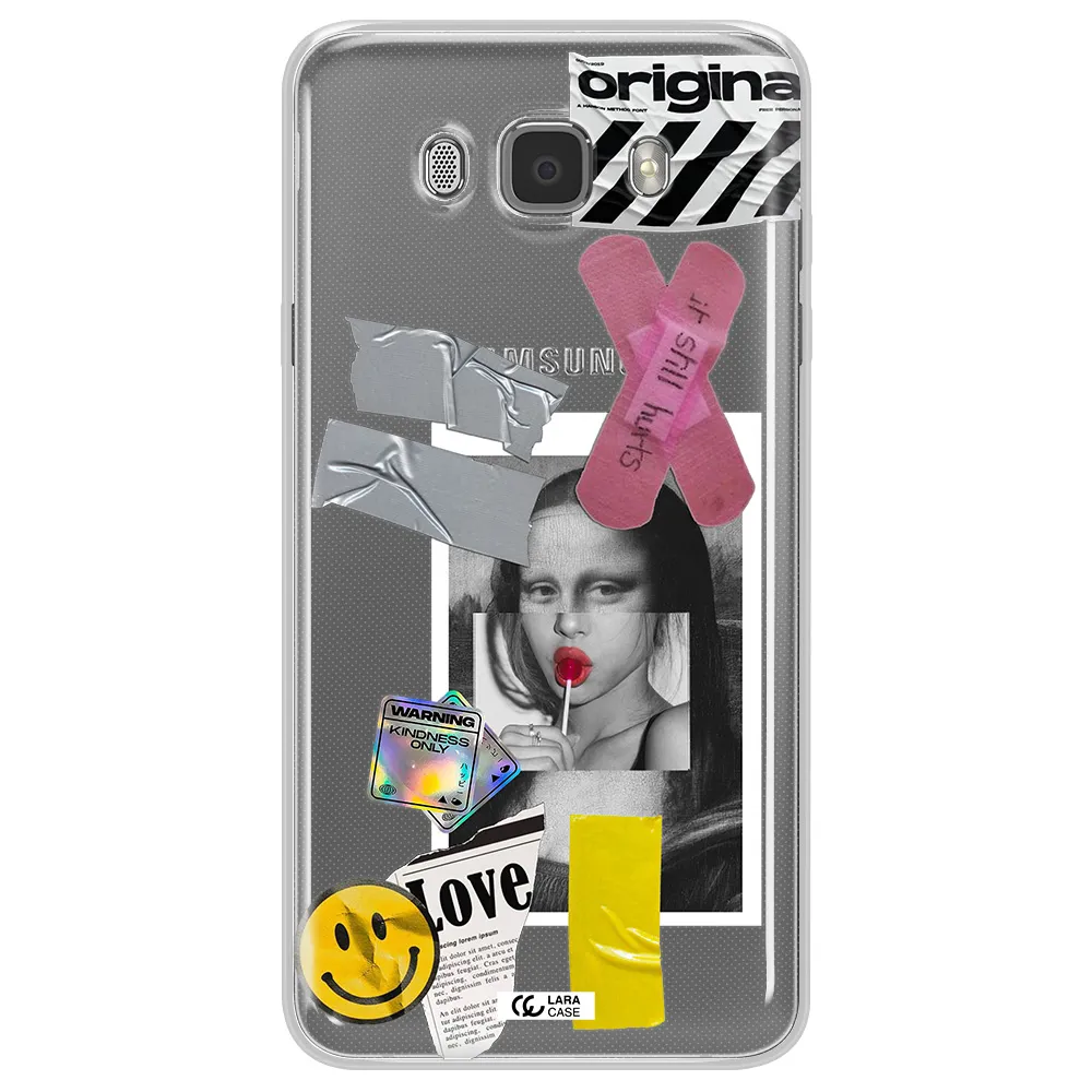 Mona Lisa Street Style Samsung J7 2016 Clear TPU Case