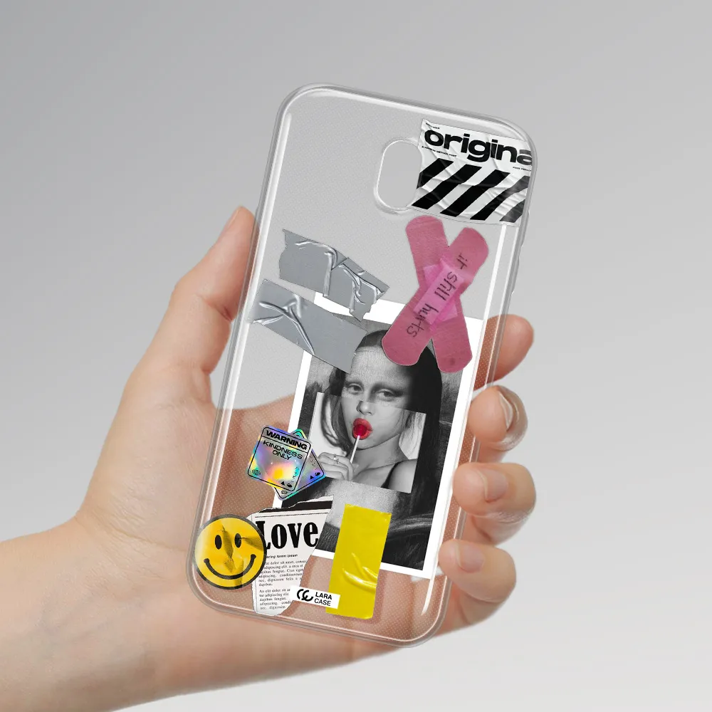 Mona Lisa Street Style Samsung J7 Pro Clear TPU Case
