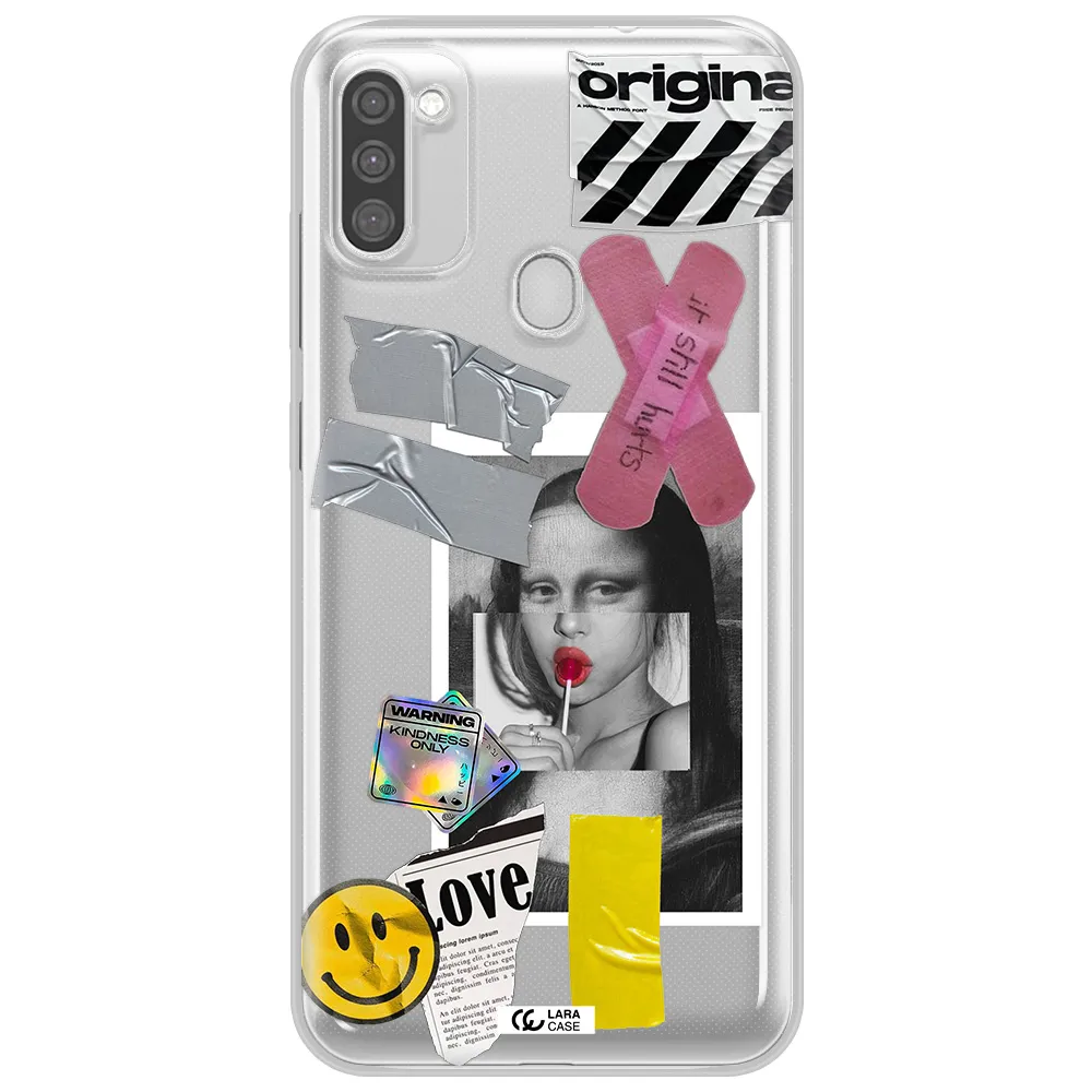 Mona Lisa Street Style Samsung M11 Clear TPU Case