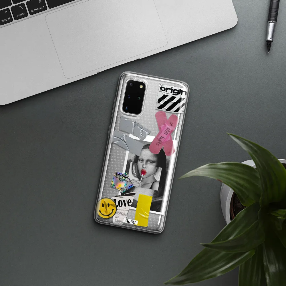 Mona Lisa Street Style Samsung S 20 Plus Clear TPU Case