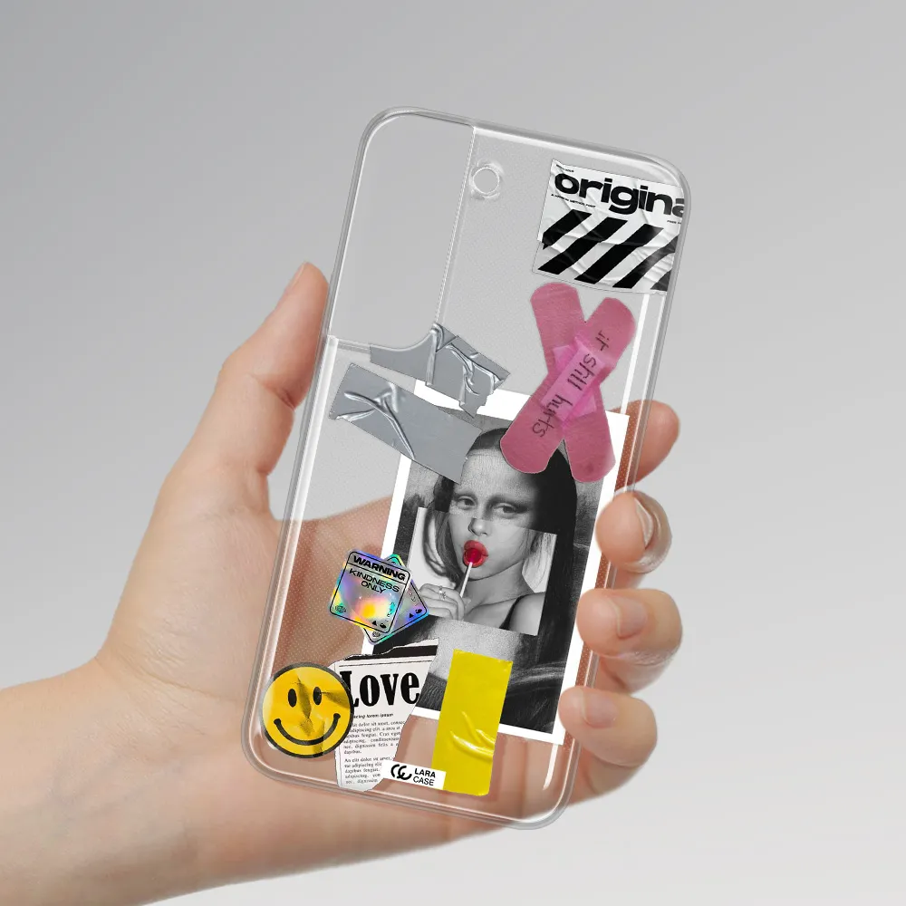 Mona Lisa Street Style Samsung S 22 Plus Clear TPU Case