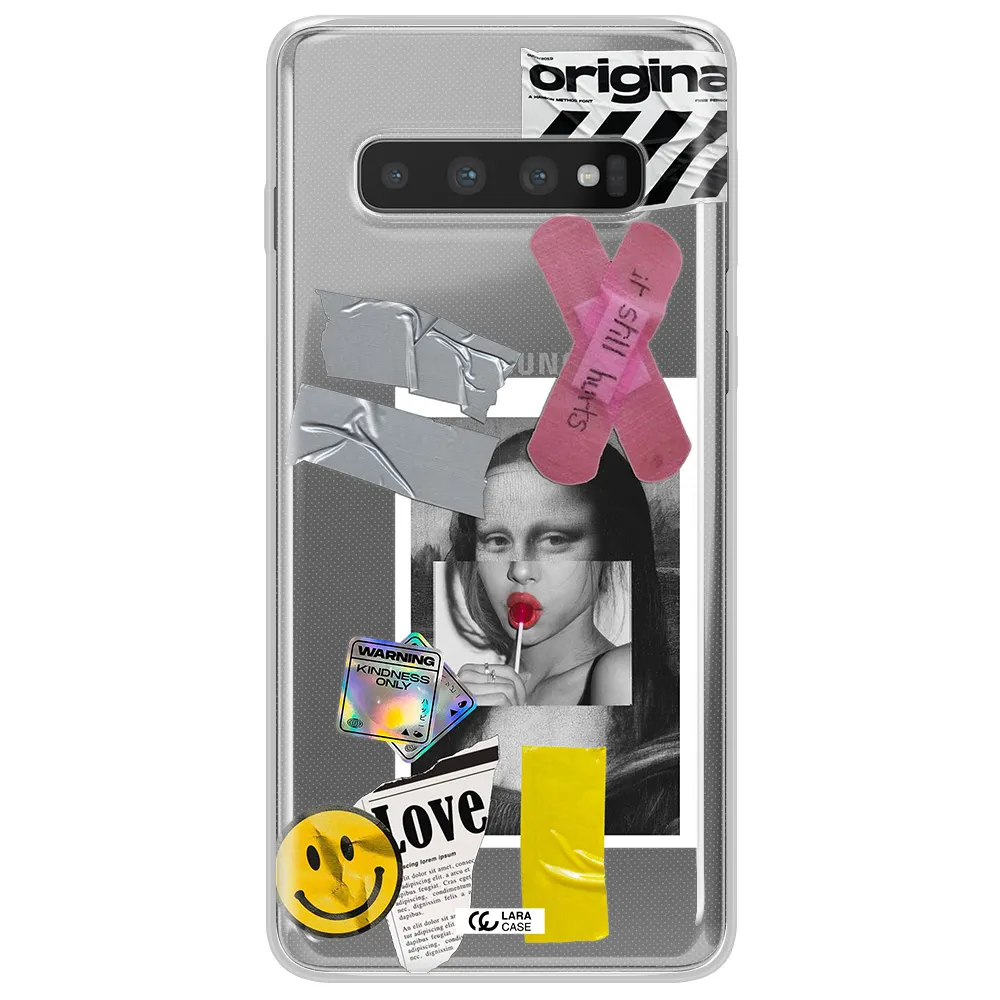 Mona Lisa Street Style Samsung S10 Plus Clear TPU Case
