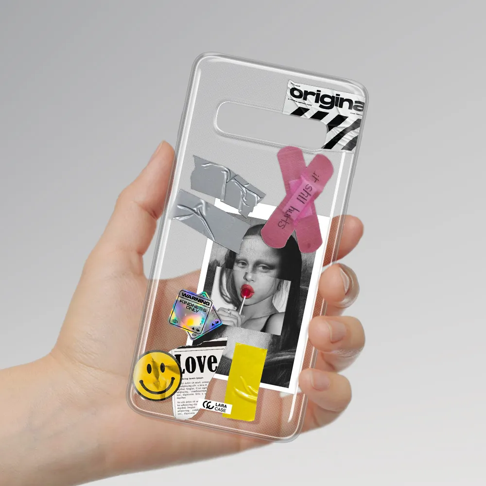 Mona Lisa Street Style Samsung S10 Plus Clear TPU Case