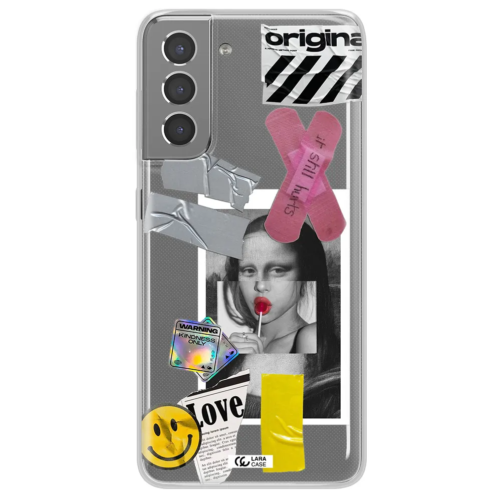 Mona Lisa Street Style Samsung S21 Plus Clear TPU Case