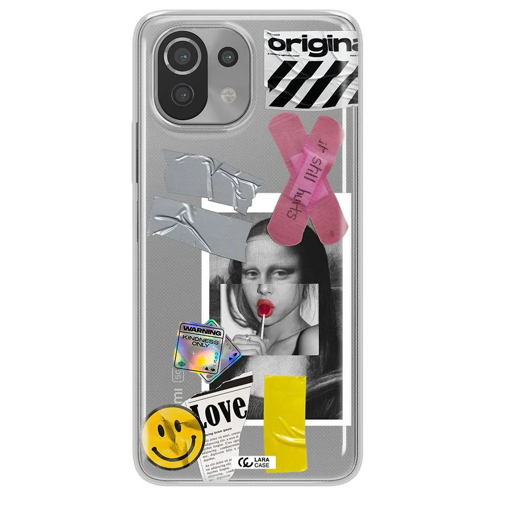 Mona Lisa Street Style Xiaomi Mi 11 Lite Clear TPU Case