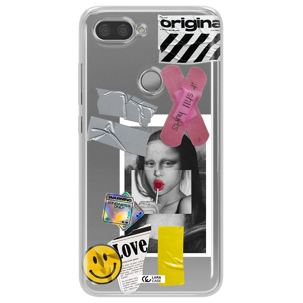 Mona Lisa Street Style Xiaomi Mi 8 Lite Clear TPU Case