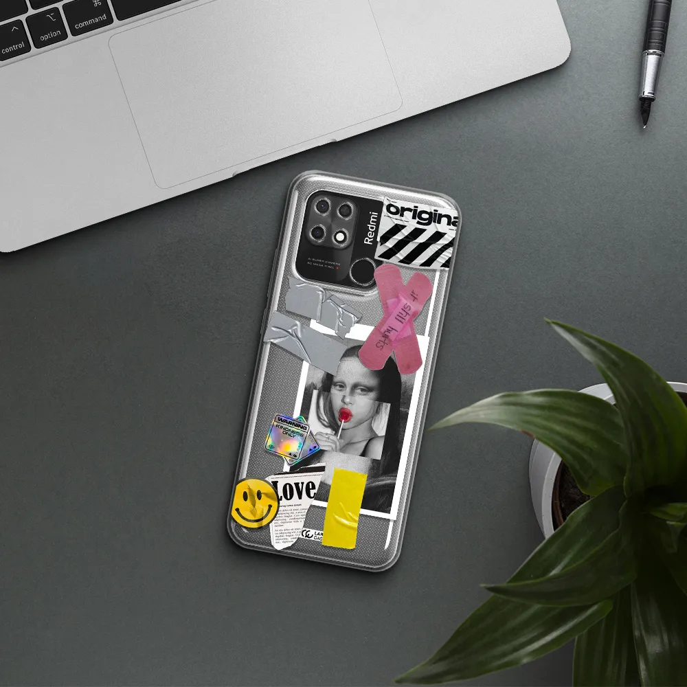 Mona Lisa Street Style Xiaomi Redmi 10C Clear TPU Case