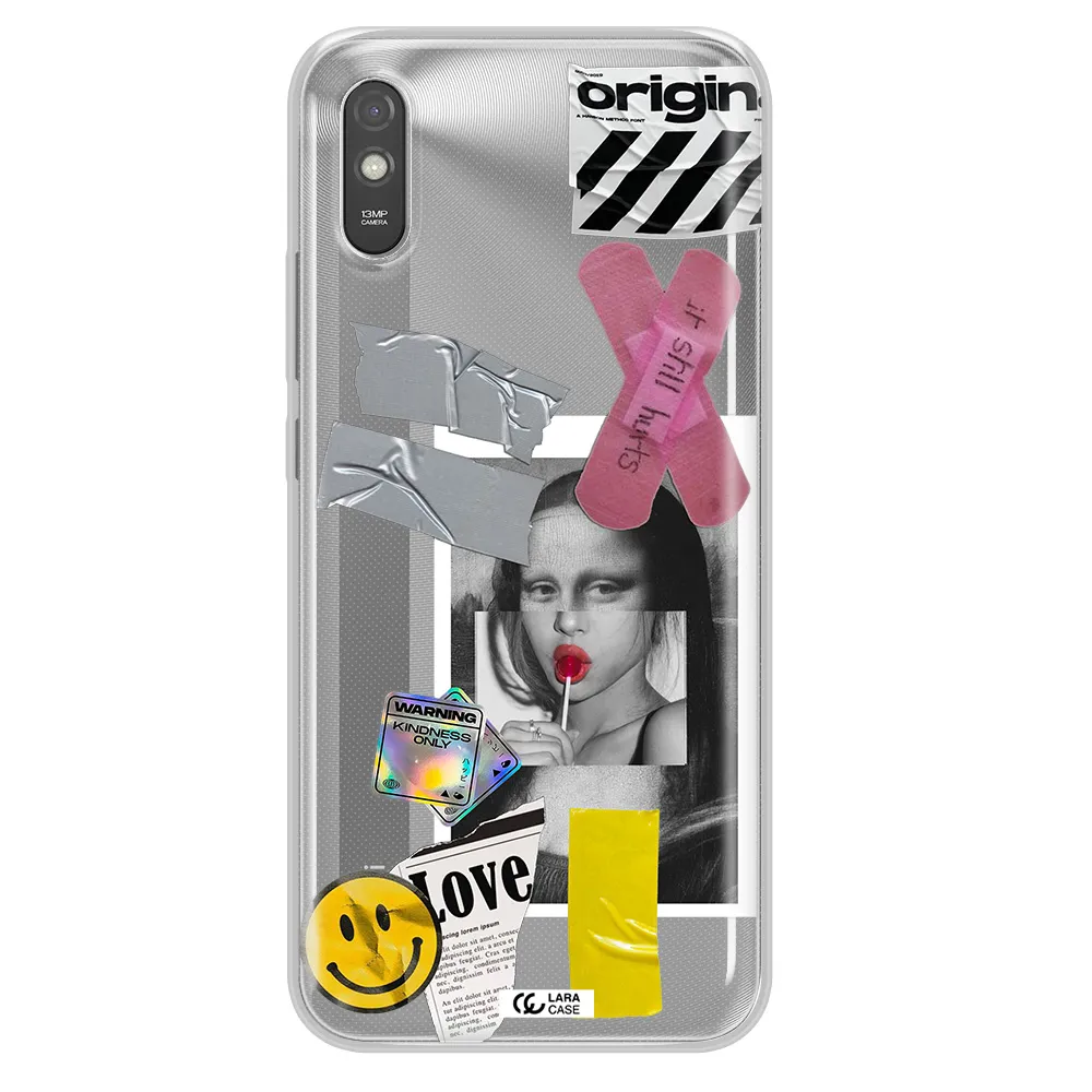 Mona Lisa Street Style Xiaomi Redmi 9A Clear TPU Case