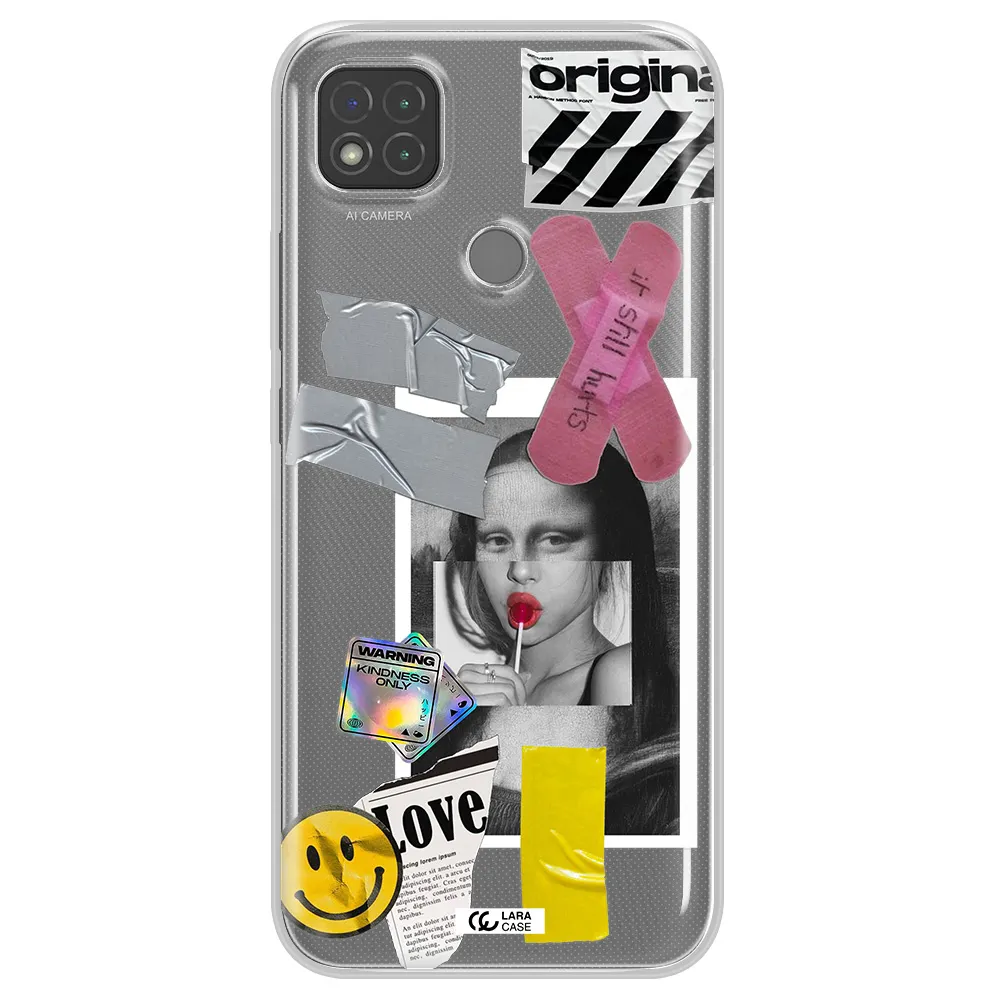 Mona Lisa Street Style Xiaomi Redmi 9C Clear TPU Case