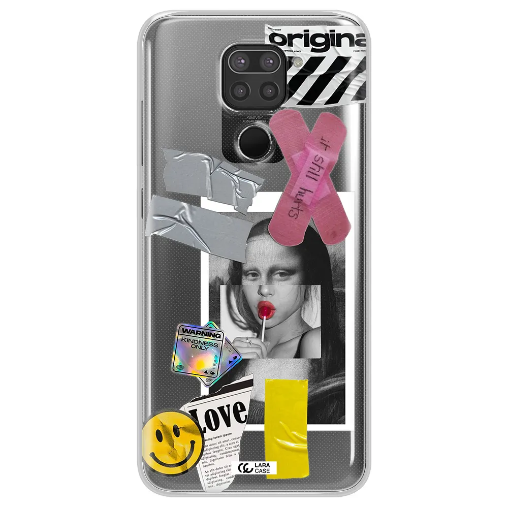 Mona Lisa Street Style Xiaomi Redmi Note 9 Clear TPU Case
