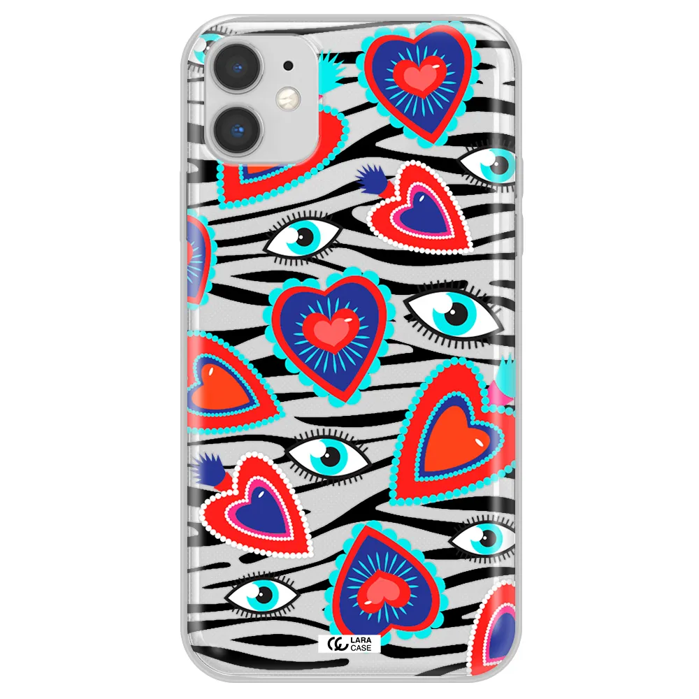 Eye Heart Apple iPhone 11 Clear TPU Case