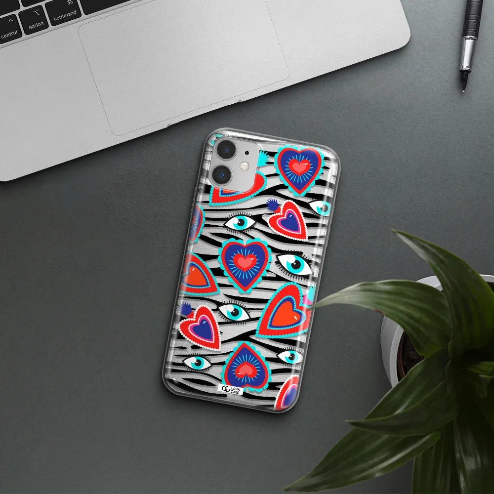 Eye Heart Apple iPhone 11 Clear TPU Case