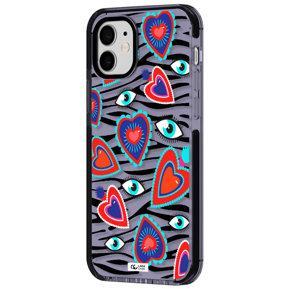 Eye Heart Apple iPhone 11 impact Lilac Case
